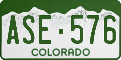 CO license plate ASE576