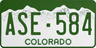 CO license plate ASE584