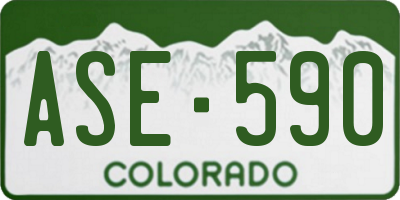 CO license plate ASE590