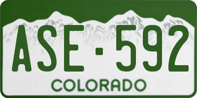 CO license plate ASE592