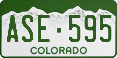 CO license plate ASE595