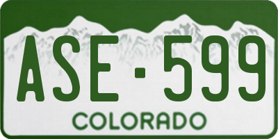 CO license plate ASE599