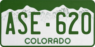 CO license plate ASE620