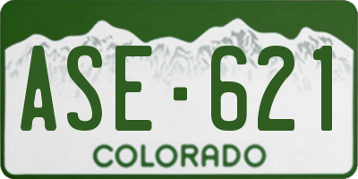 CO license plate ASE621