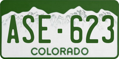 CO license plate ASE623