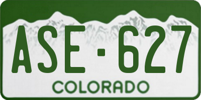 CO license plate ASE627