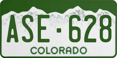 CO license plate ASE628