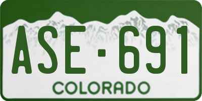 CO license plate ASE691