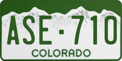 CO license plate ASE710