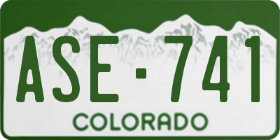 CO license plate ASE741