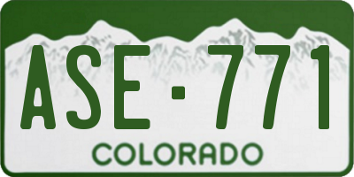 CO license plate ASE771