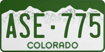 CO license plate ASE775