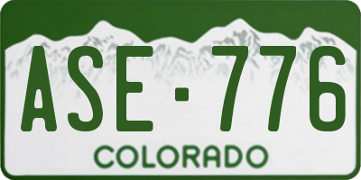 CO license plate ASE776