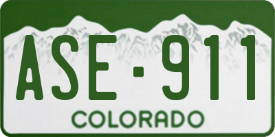 CO license plate ASE911