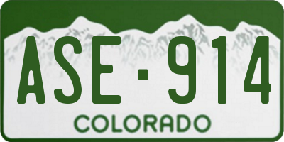 CO license plate ASE914