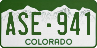 CO license plate ASE941