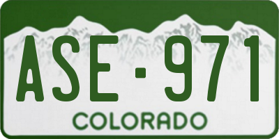 CO license plate ASE971