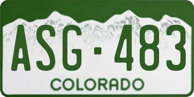 CO license plate ASG483