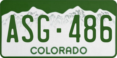 CO license plate ASG486