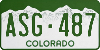 CO license plate ASG487
