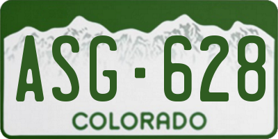 CO license plate ASG628