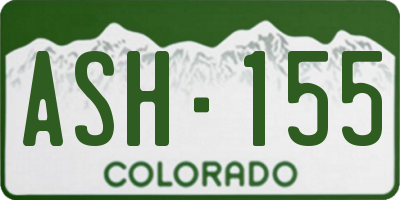 CO license plate ASH155