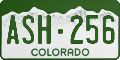 CO license plate ASH256