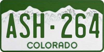CO license plate ASH264