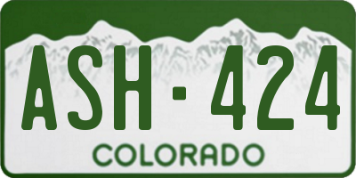 CO license plate ASH424