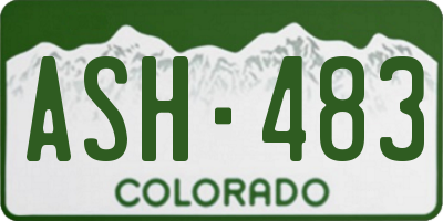 CO license plate ASH483