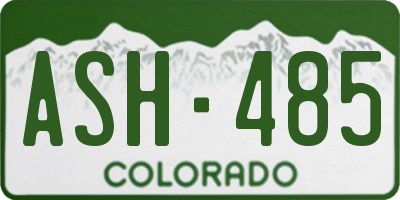 CO license plate ASH485