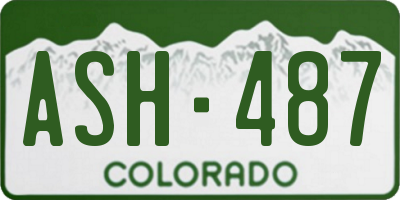 CO license plate ASH487