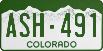 CO license plate ASH491