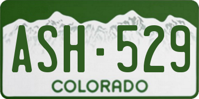 CO license plate ASH529