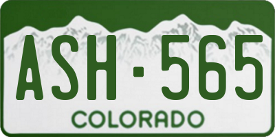 CO license plate ASH565