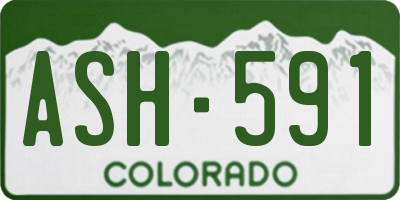 CO license plate ASH591