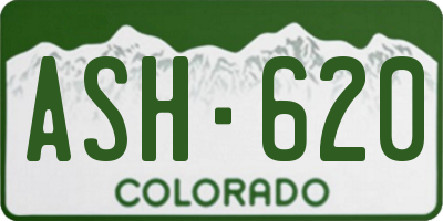 CO license plate ASH620
