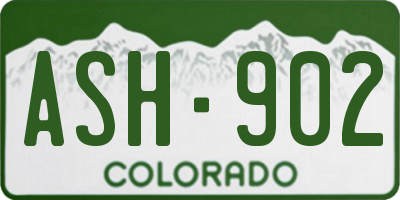 CO license plate ASH902