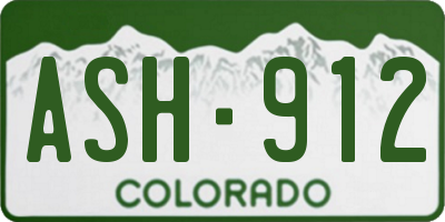 CO license plate ASH912