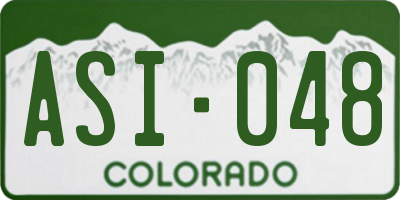 CO license plate ASI048