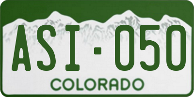 CO license plate ASI050