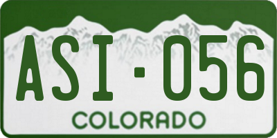 CO license plate ASI056