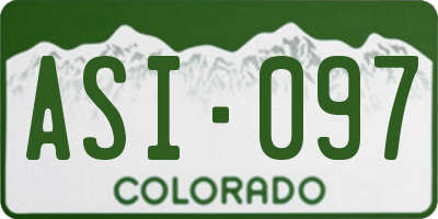 CO license plate ASI097