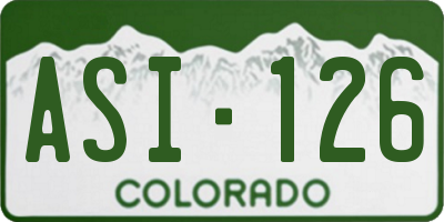 CO license plate ASI126