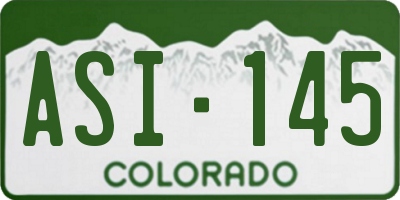 CO license plate ASI145