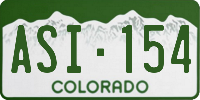 CO license plate ASI154