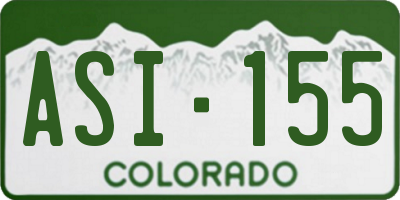 CO license plate ASI155