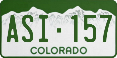 CO license plate ASI157
