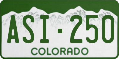 CO license plate ASI250
