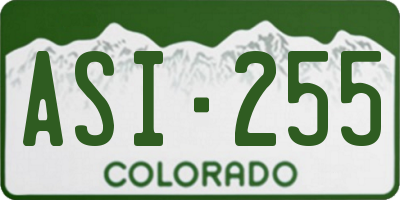 CO license plate ASI255